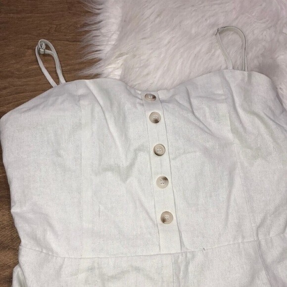 Davi & Dani large light green cotton button romper - Picture 4 of 9